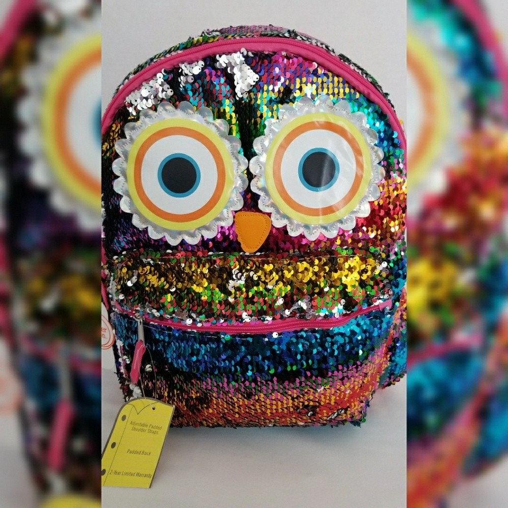 NWT Wonder Nation Sequin Owl Kid Backback